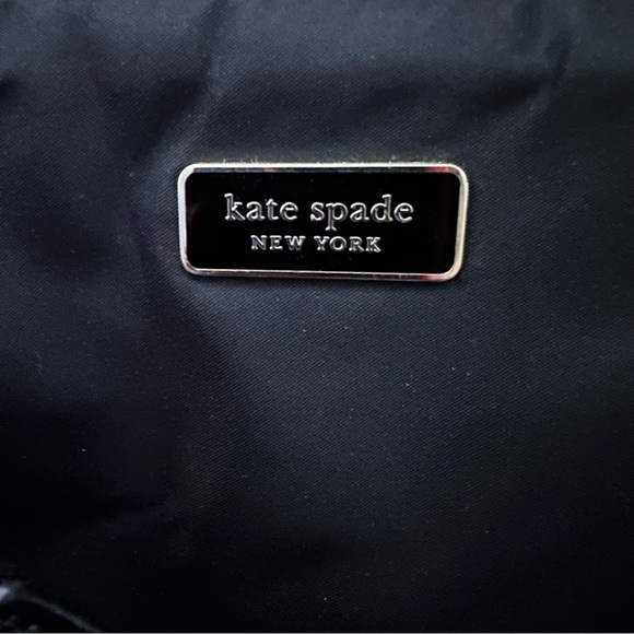 Kate Spade Black Nylon Diaper Tote Bag Large Travel Work Carryall - Picture 12 of 14